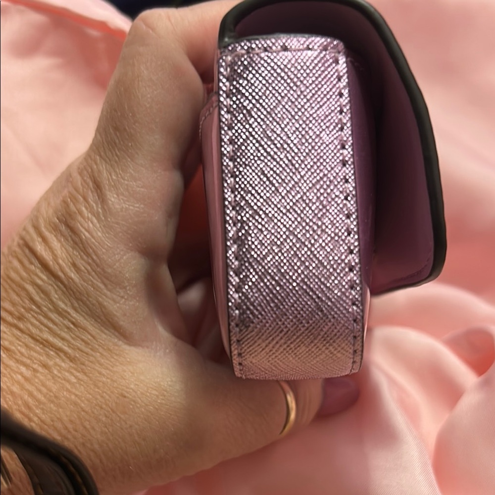 Kate Spade Kenzie Purple Metallic Micro Bag/Card Holder NWT $199 retail - Picture 4 of 11